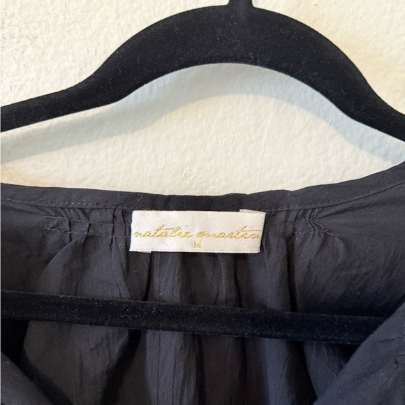 Natalie Martin Amelia Top 100% Cotton Black Bohemian Festival Summer Womens M - Picture 3 of 6